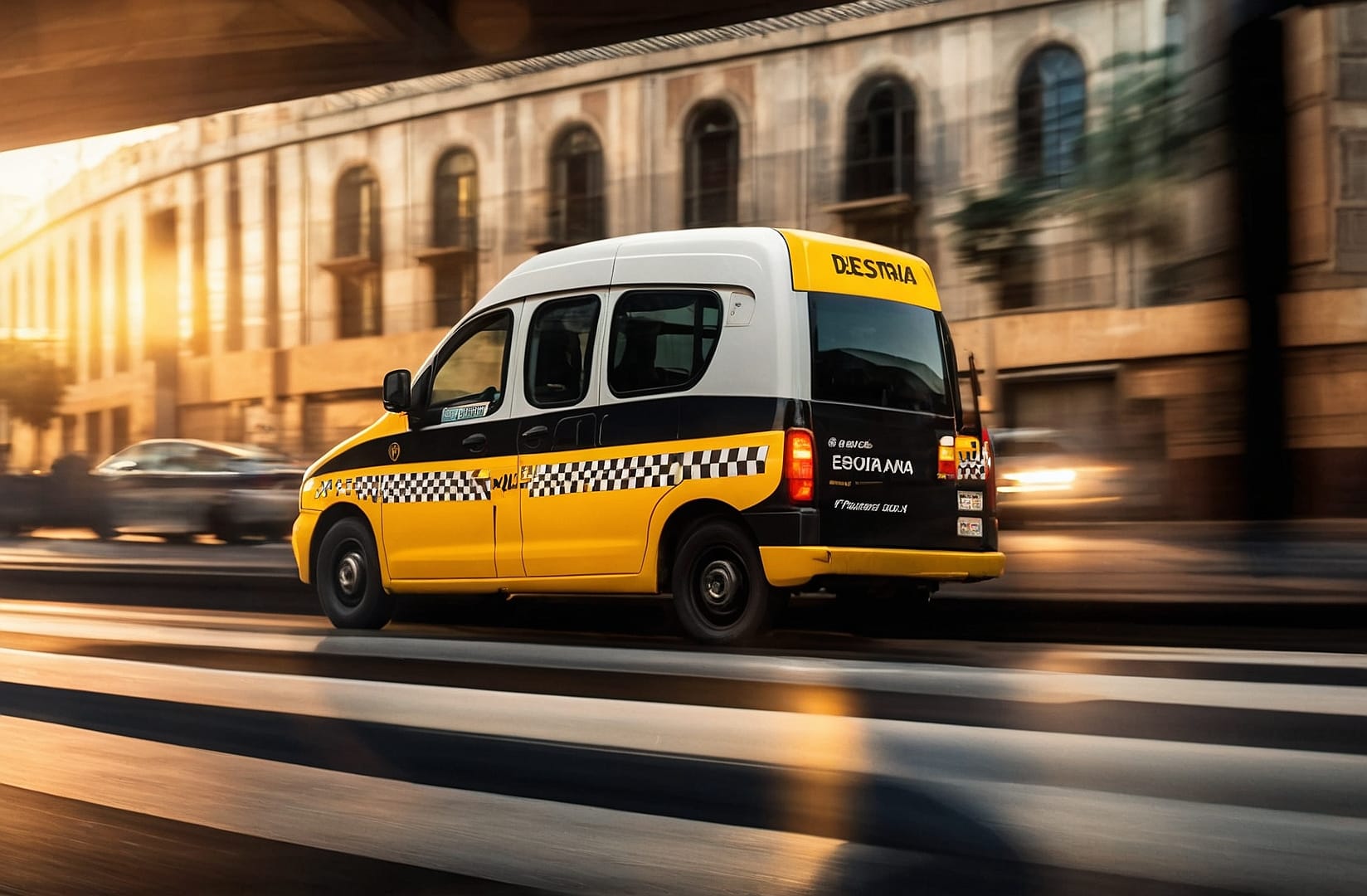 Interior taxi Barcelona cómodo