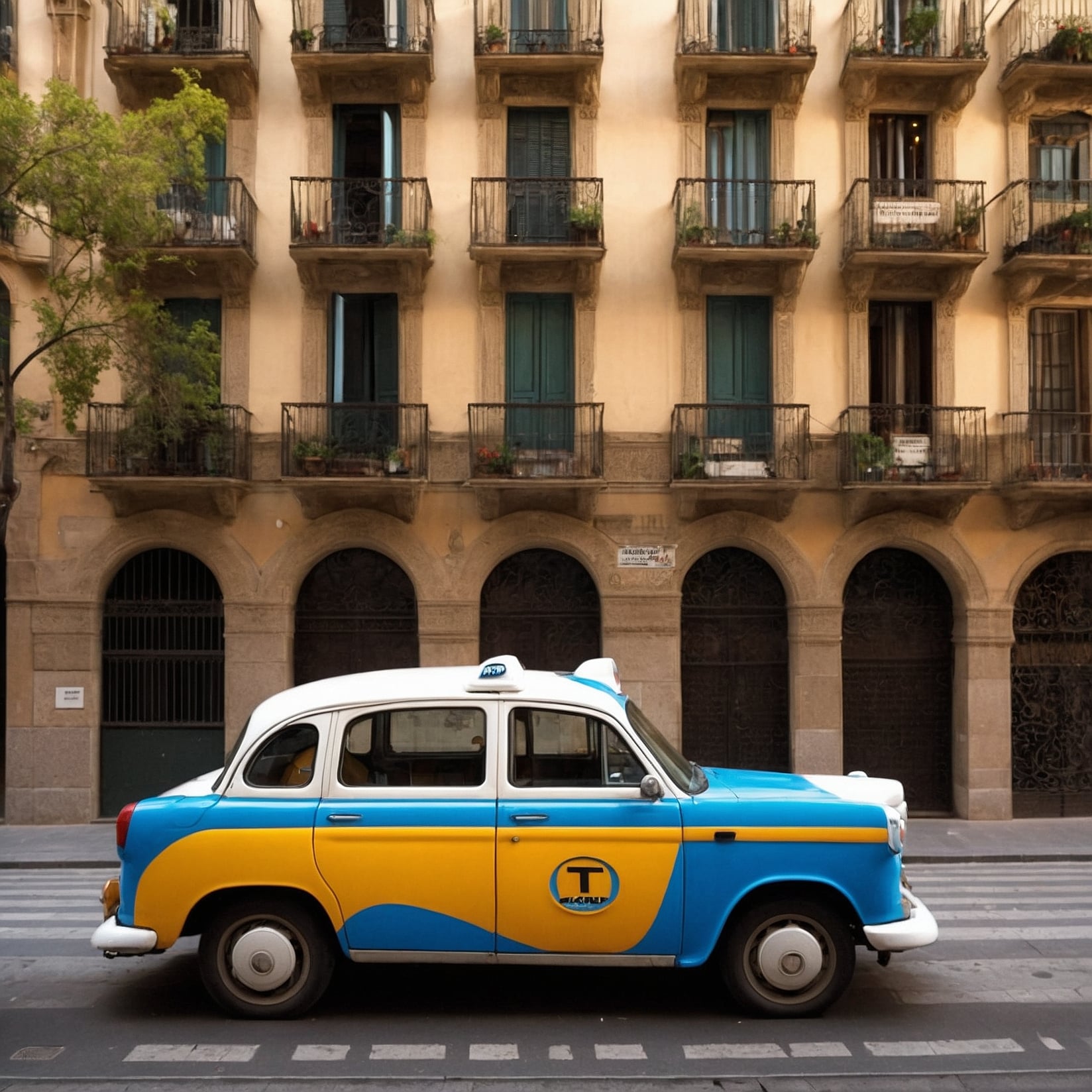 Vehículo de taxi premium en Barcelona